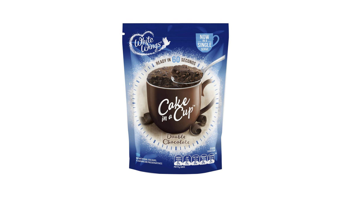 White Wings Cake In A Cup Double Chocolate 55g Press & Grocers Co.