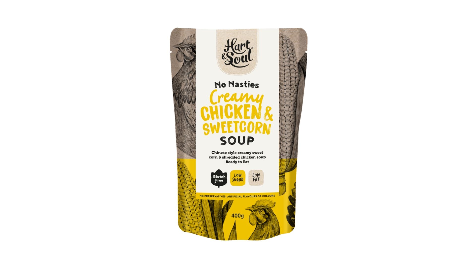Hart & Soul Soup Creamy Chicken & Sweet Corn Pouch 400g