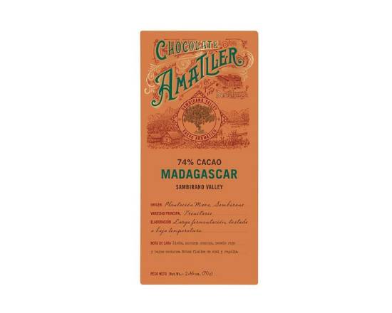 Chocolate Amatller 74% Cacao Madagascar Block 70g