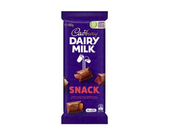 Cadbury Block Dairy Milk Snack 180g