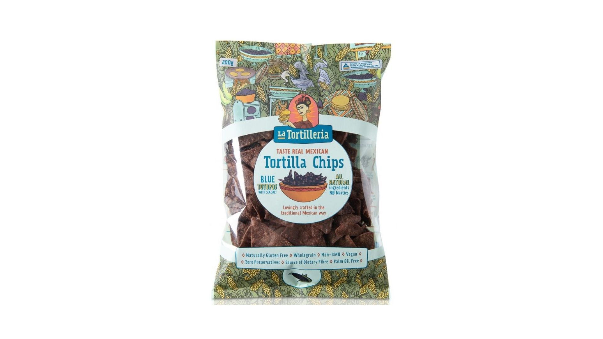 La Tortilleria Blue Totopos Chips 200g