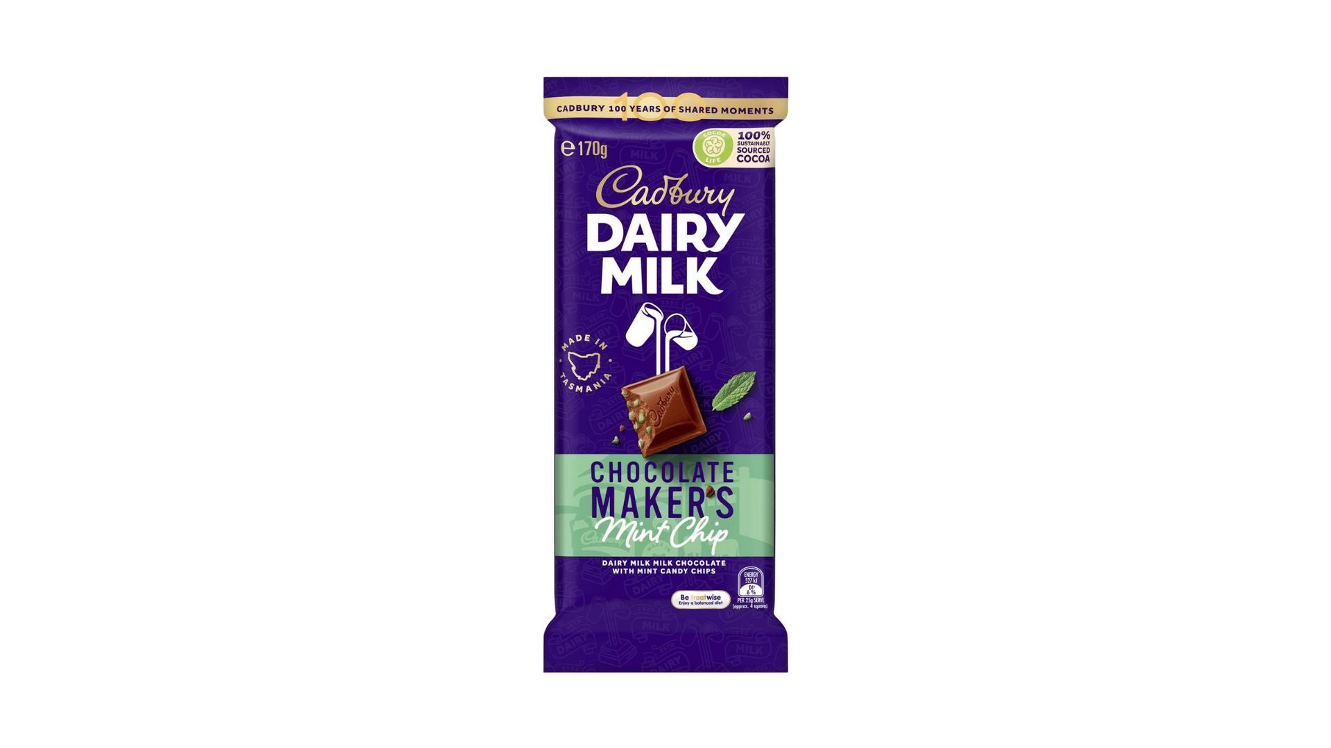 Cadbury Block Dairy Milk Chocolate Maker's Mint Chip 170g