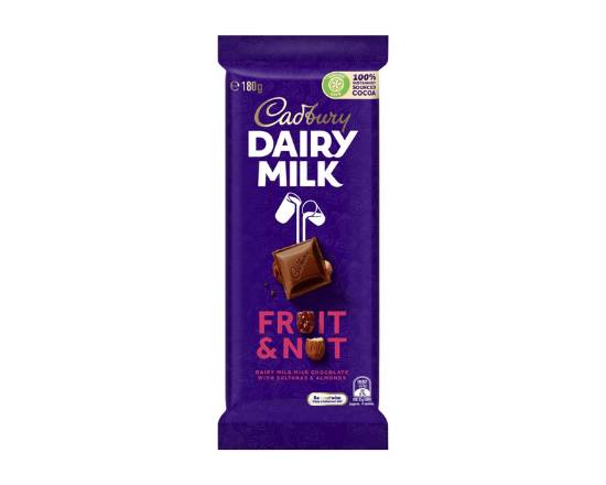 Cadbury Block Dairy Milk Fruit & Nut 180g