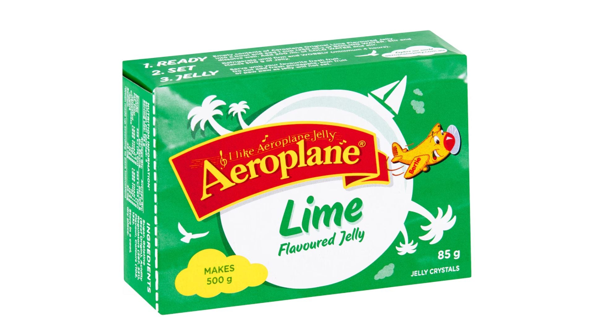 Aeroplane Flavoured Jelly Lime 85g