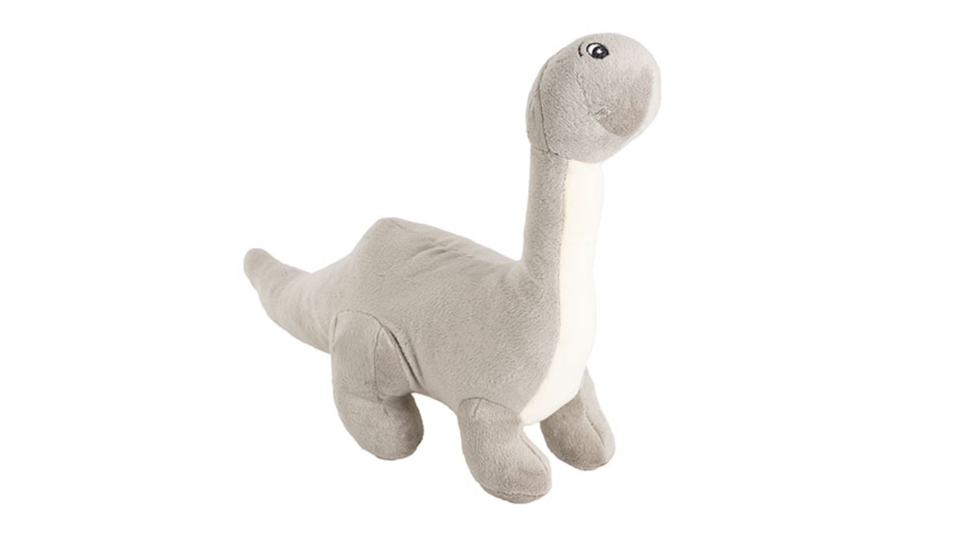 Bash Brontosaurus Dinosaur Plush Toy Grey (33x28cmHT)