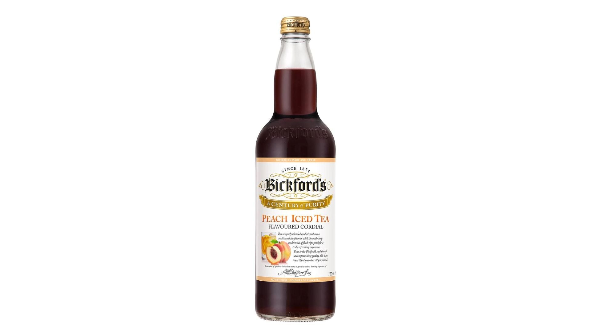 Bickfords Cordial Peach Iced Tea 750ml