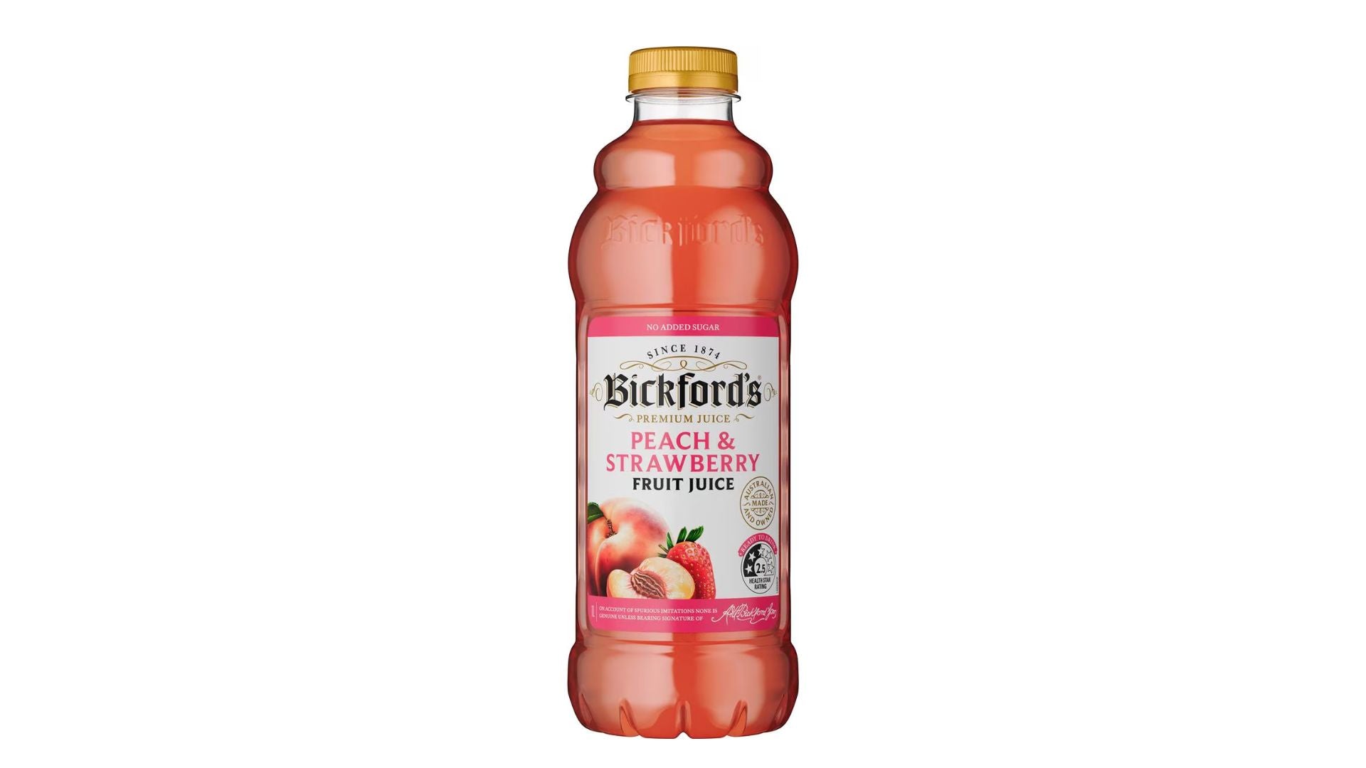 Bickfords Juice Peach & Strawberry 1L