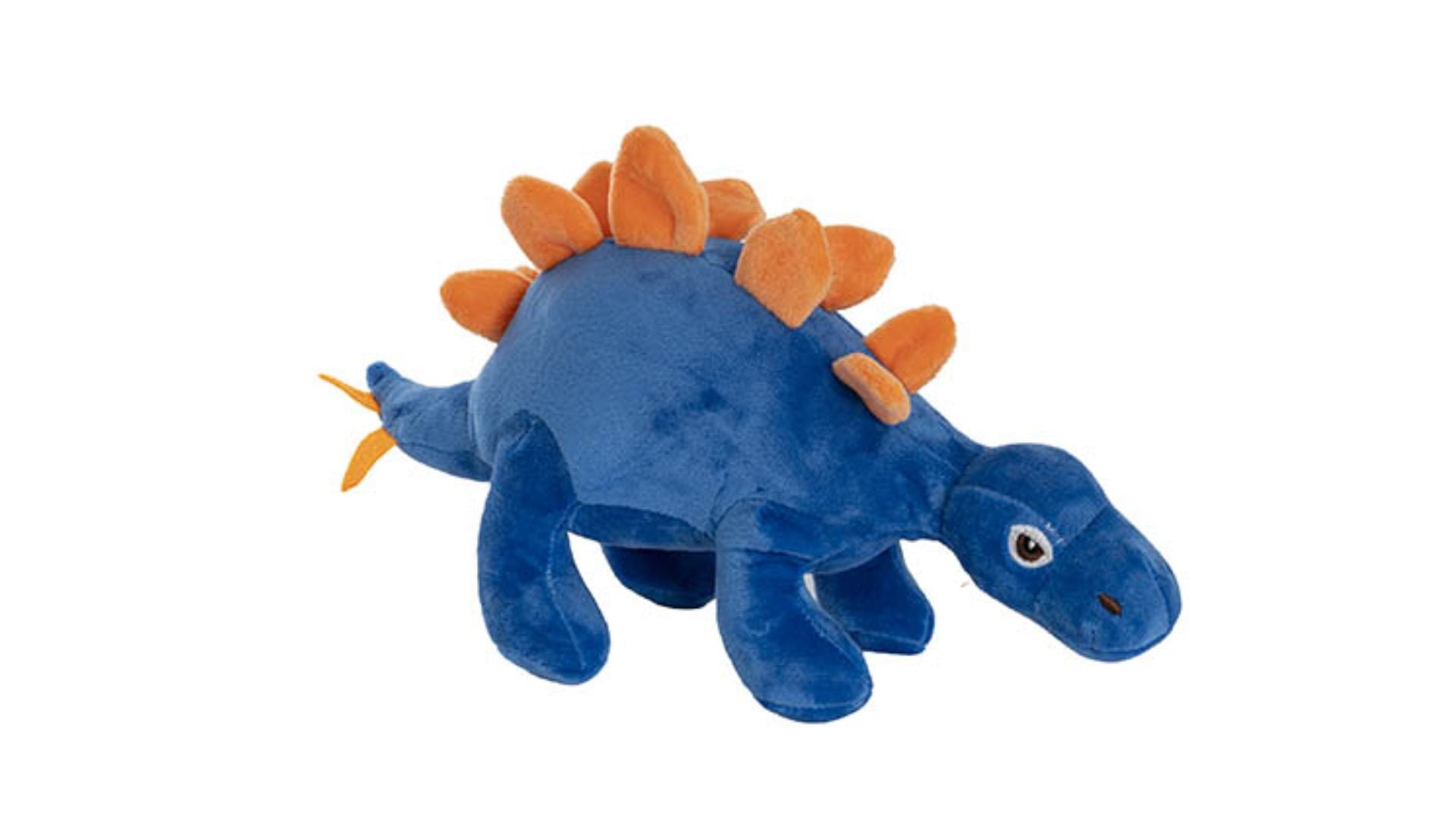 Boris Stegosaurus Dinosaur Plush Toy Blue (33x20cmHT)