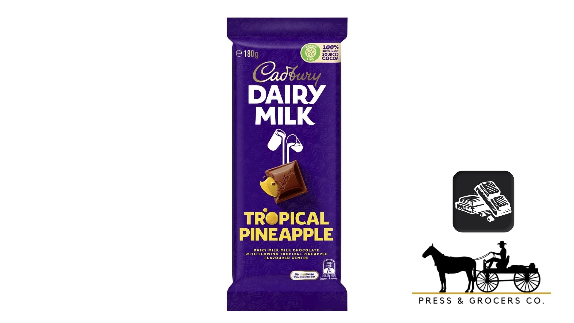 Cadbury Block Dairy Milk Tropical Pineapple 180g
