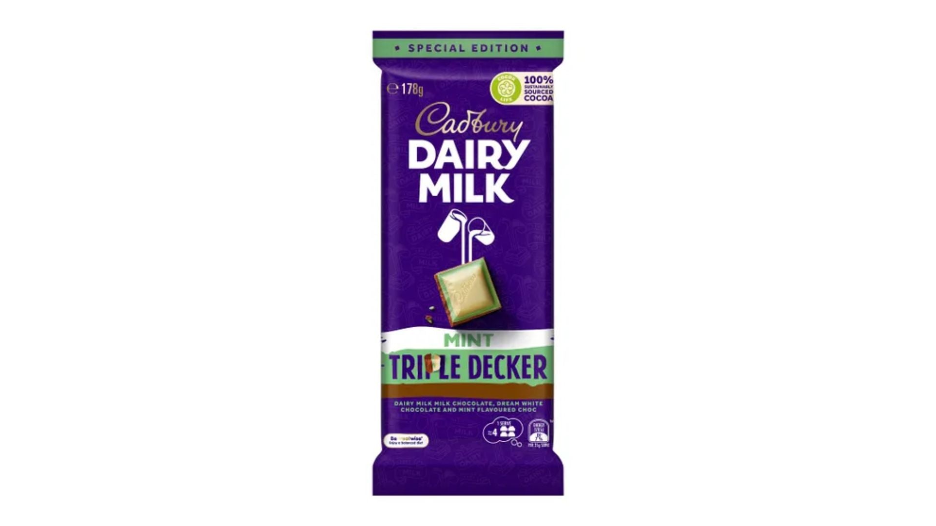 Cadbury Block Mint Triple Decker 178g