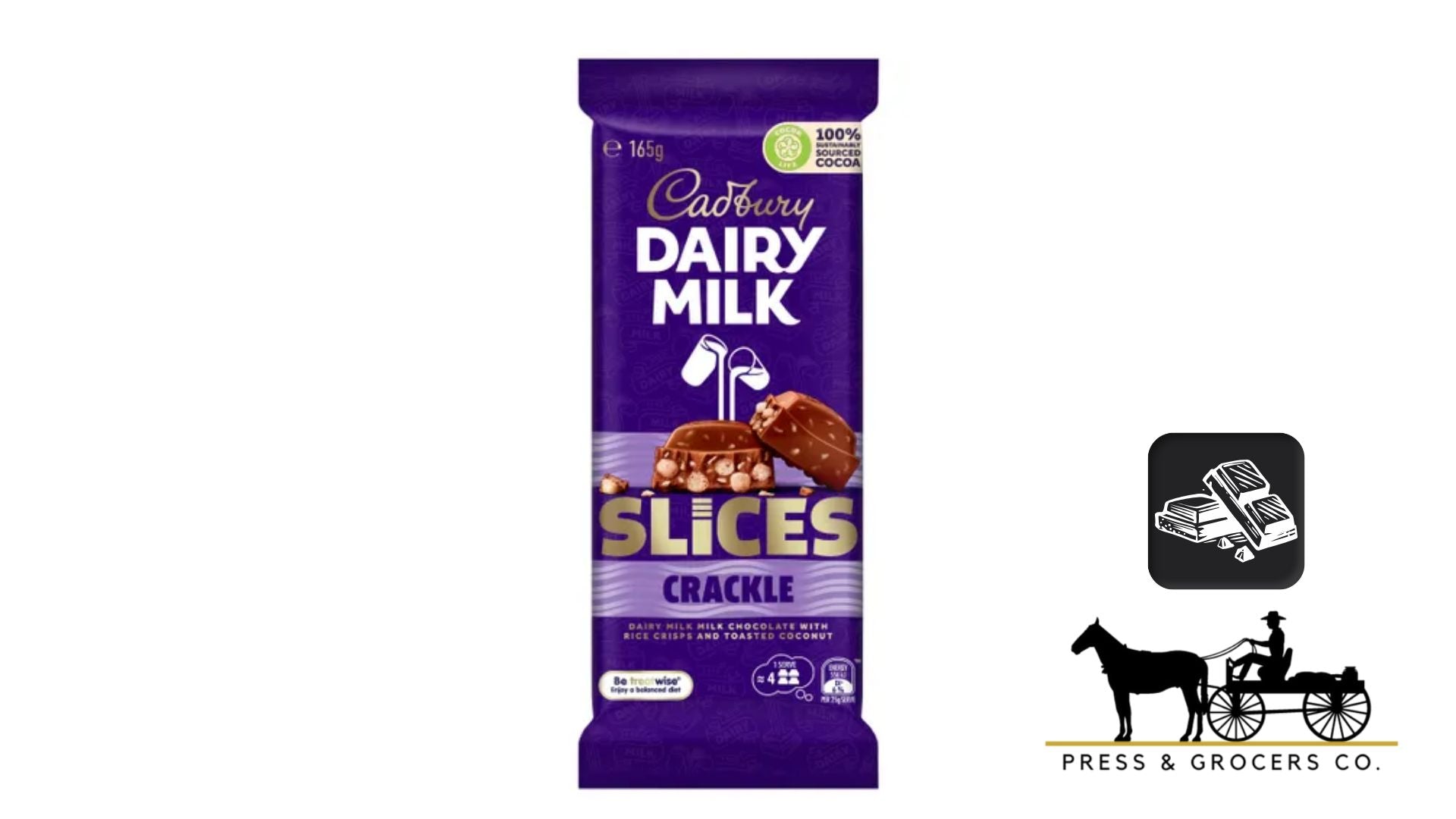 Cadbury Block Dairy Milk Slices Crackle 165g