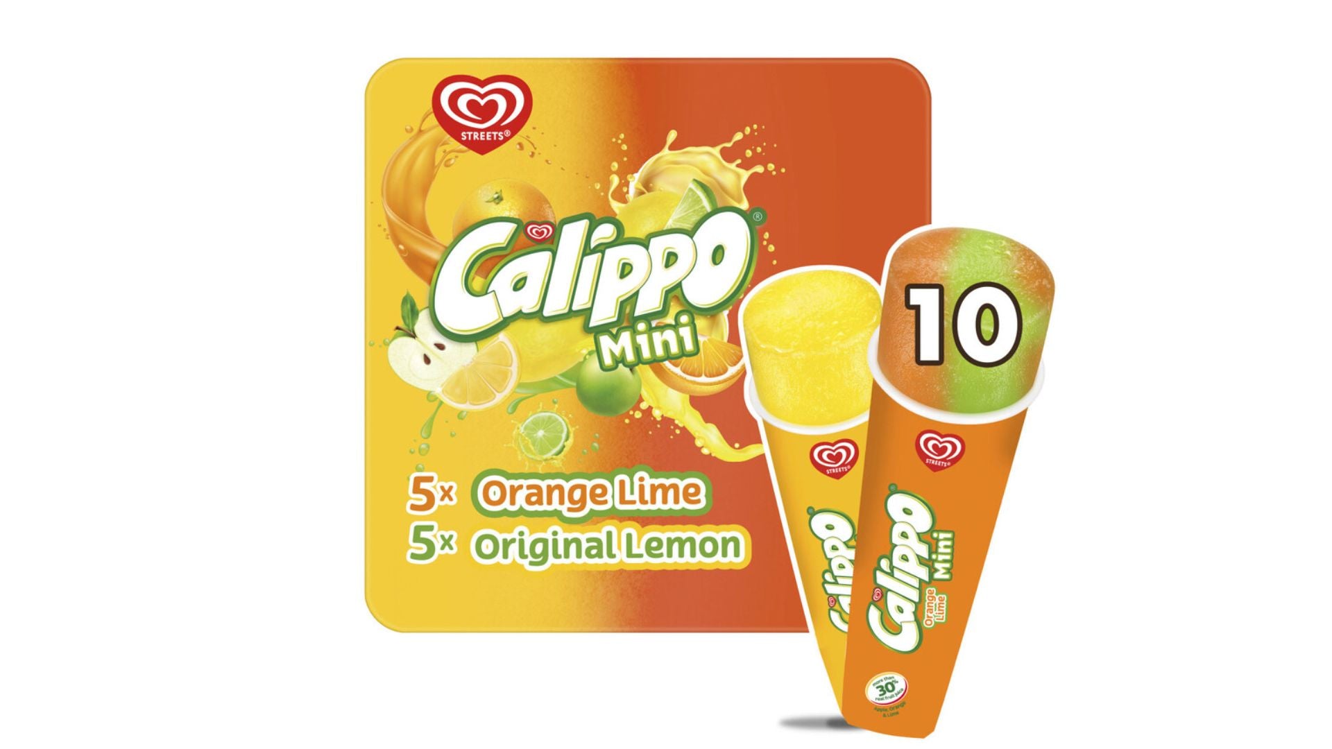 Calippo Mini Orange Lime & Lemon 10pk 575ml