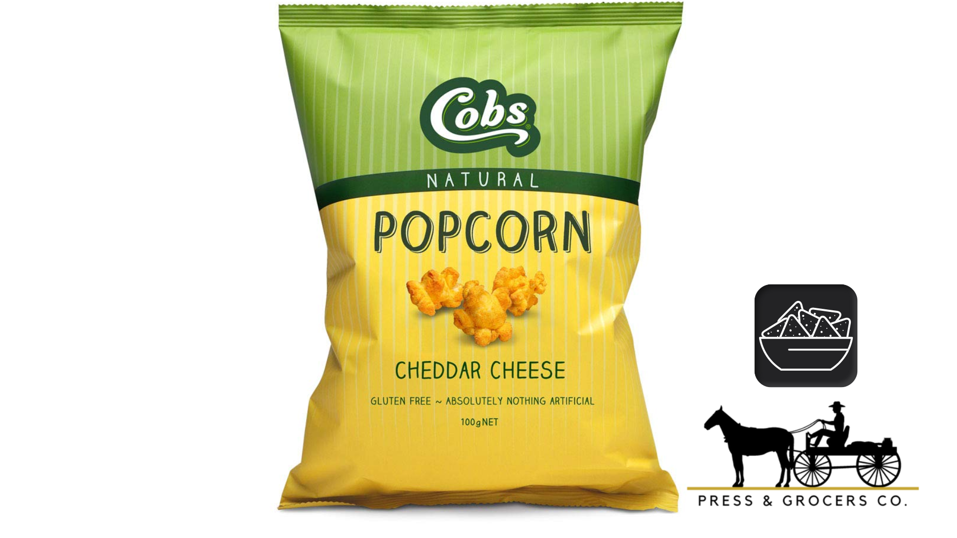 Cobs Natural Popcorn Cheddar Cheese 100g