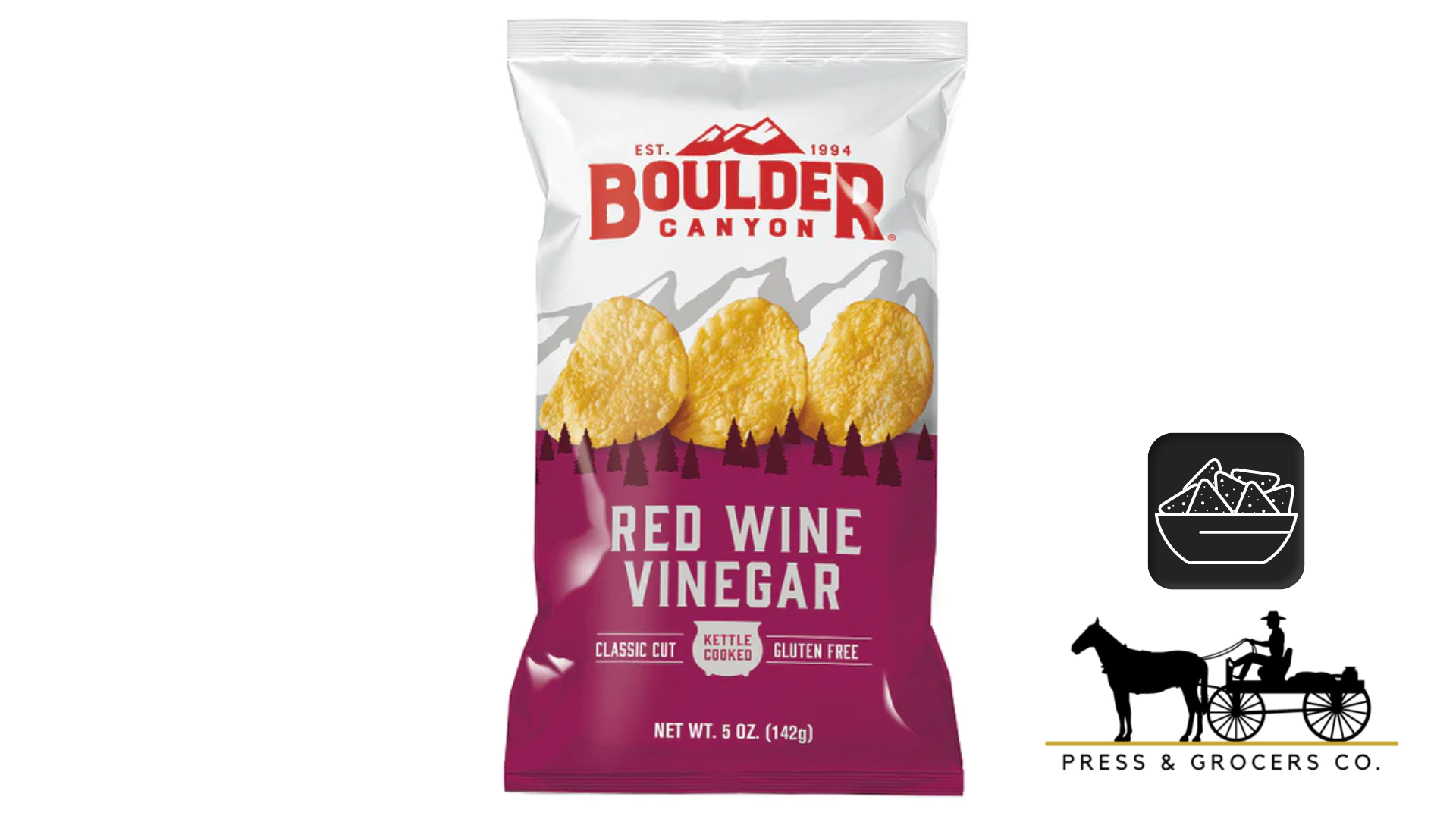 Boulder Potato Chips Red Wine Vinegar 142g