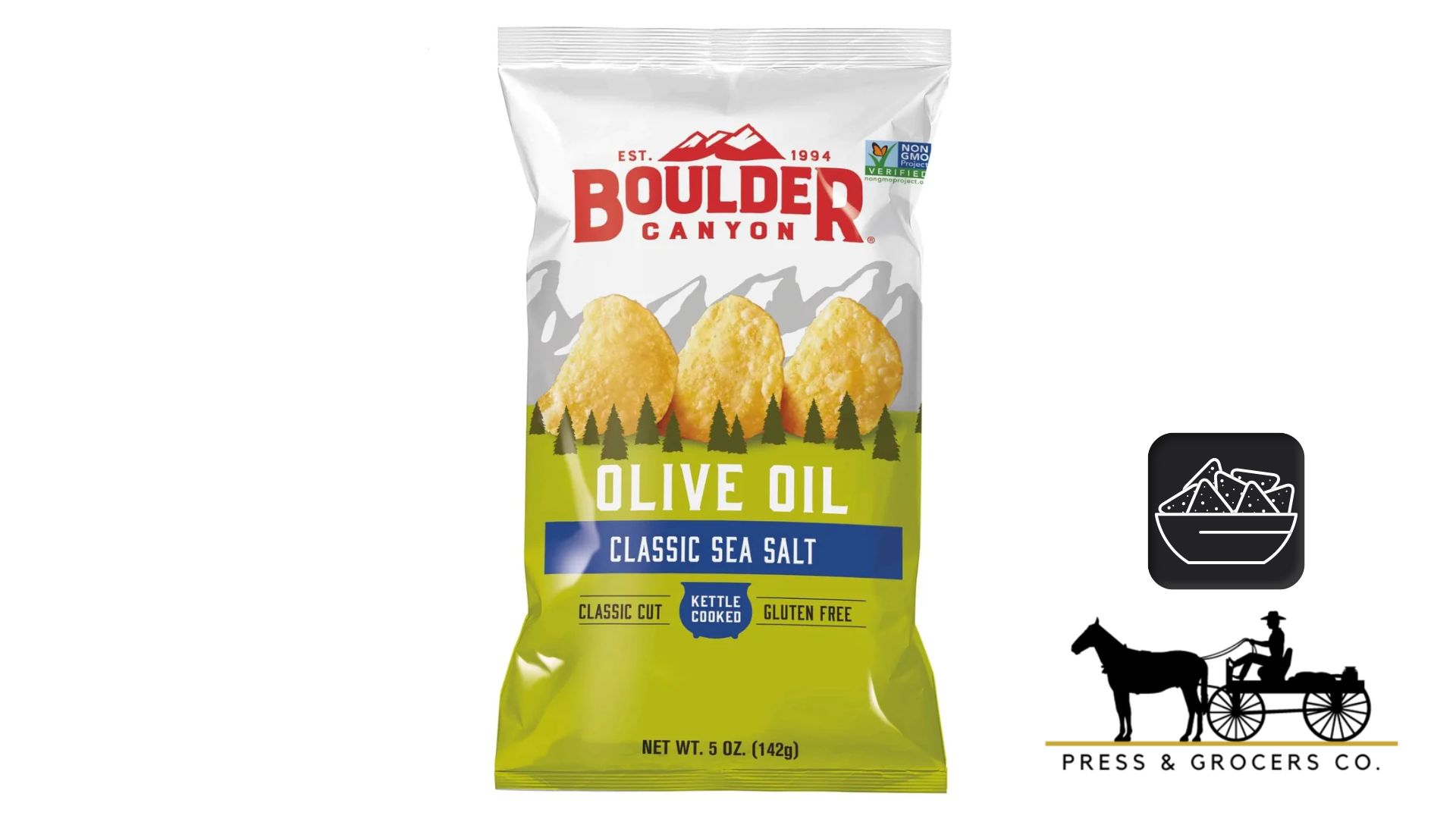 Boulder Potato Chips Olive Oil &  Sea Salt 142g
