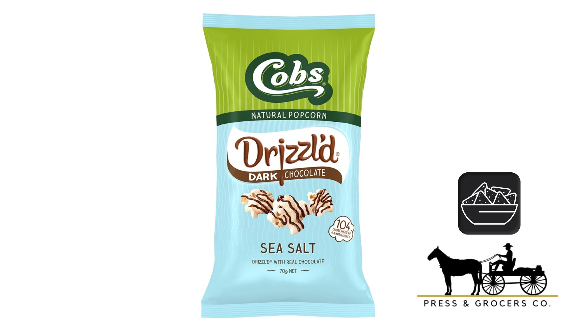 Cobs Natural Popcorn Drizzl'd Dark Choc Sea Salt 70g
