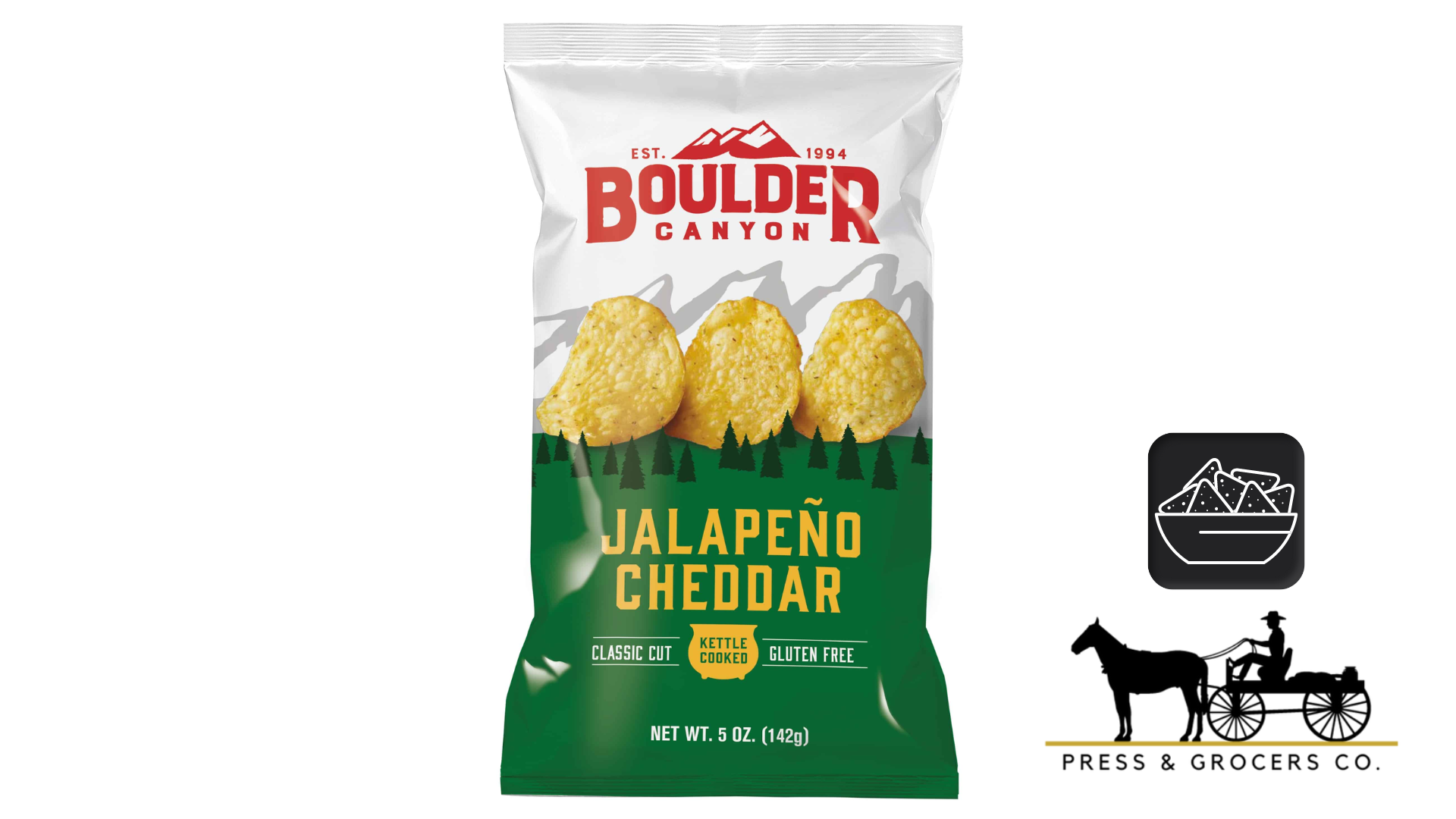 Boulder Potato Chips Jalapeno & Cheddar 142g