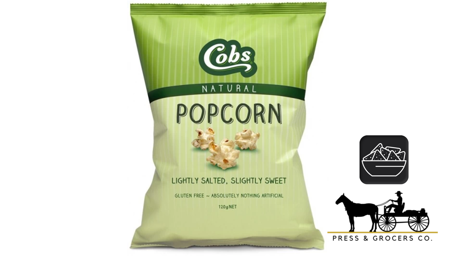 Cobs Natural Popcorn Lightly Salted & Slightly Sweet 120g