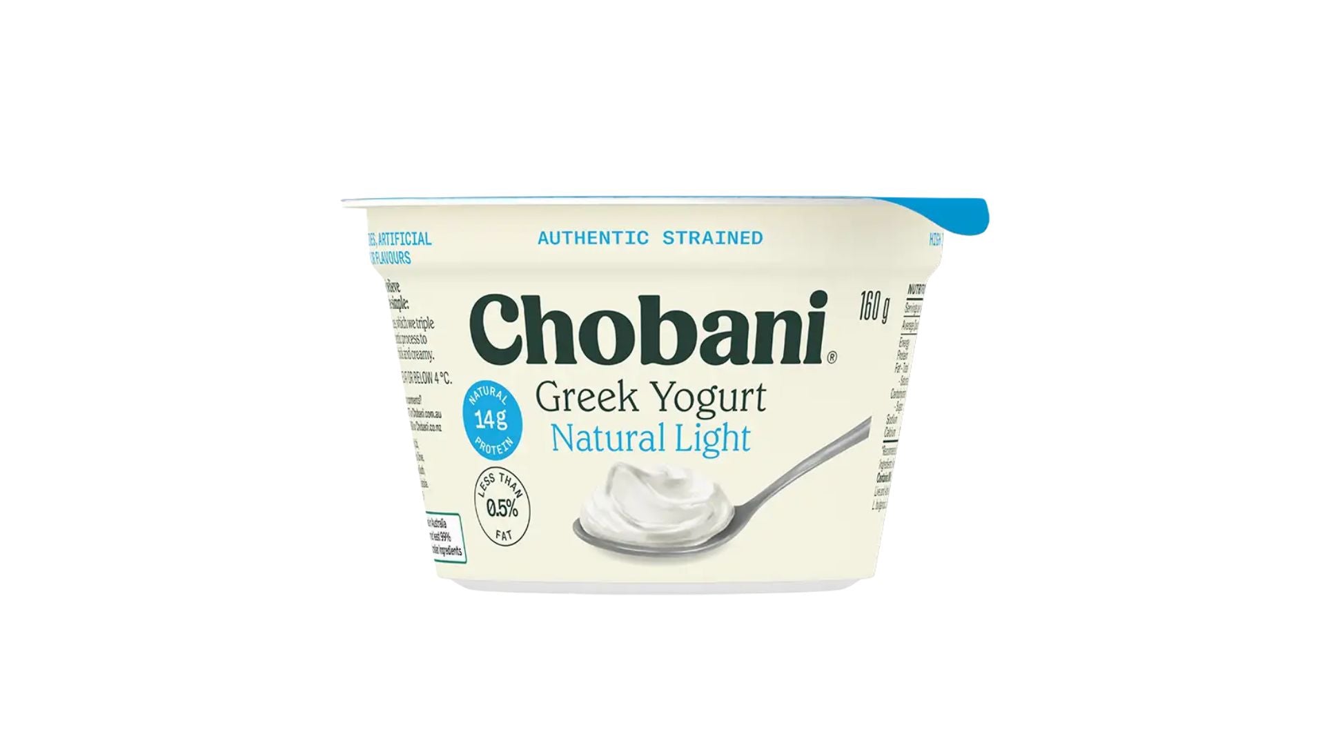 Chobani Greek Yoghurt Tub Natural Light 160g