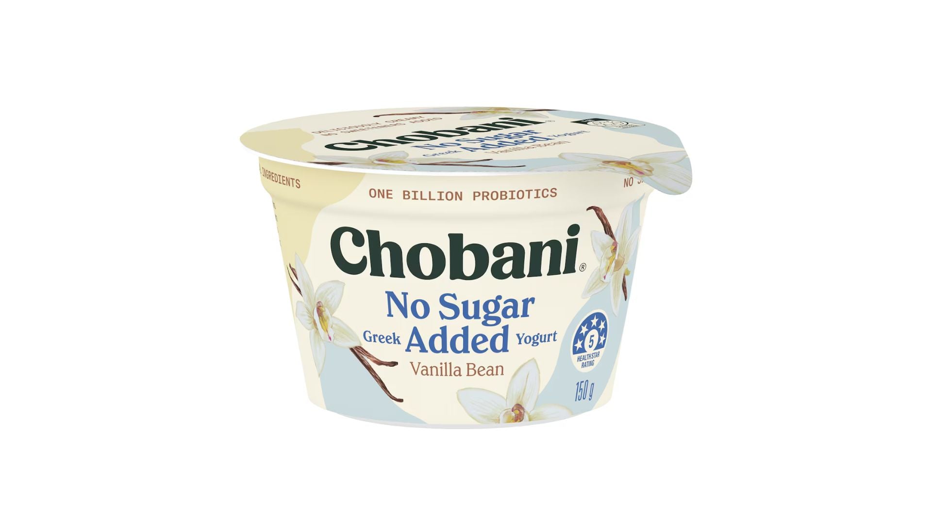 Chobani Greek Yoghurt Tub No Sugar Vanilla Bean 150g