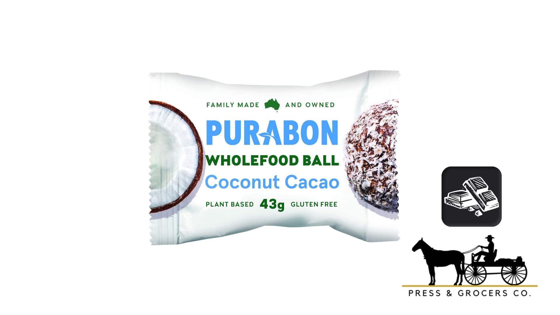 Purabon Wholefood Ball Coconut Cacao 43g