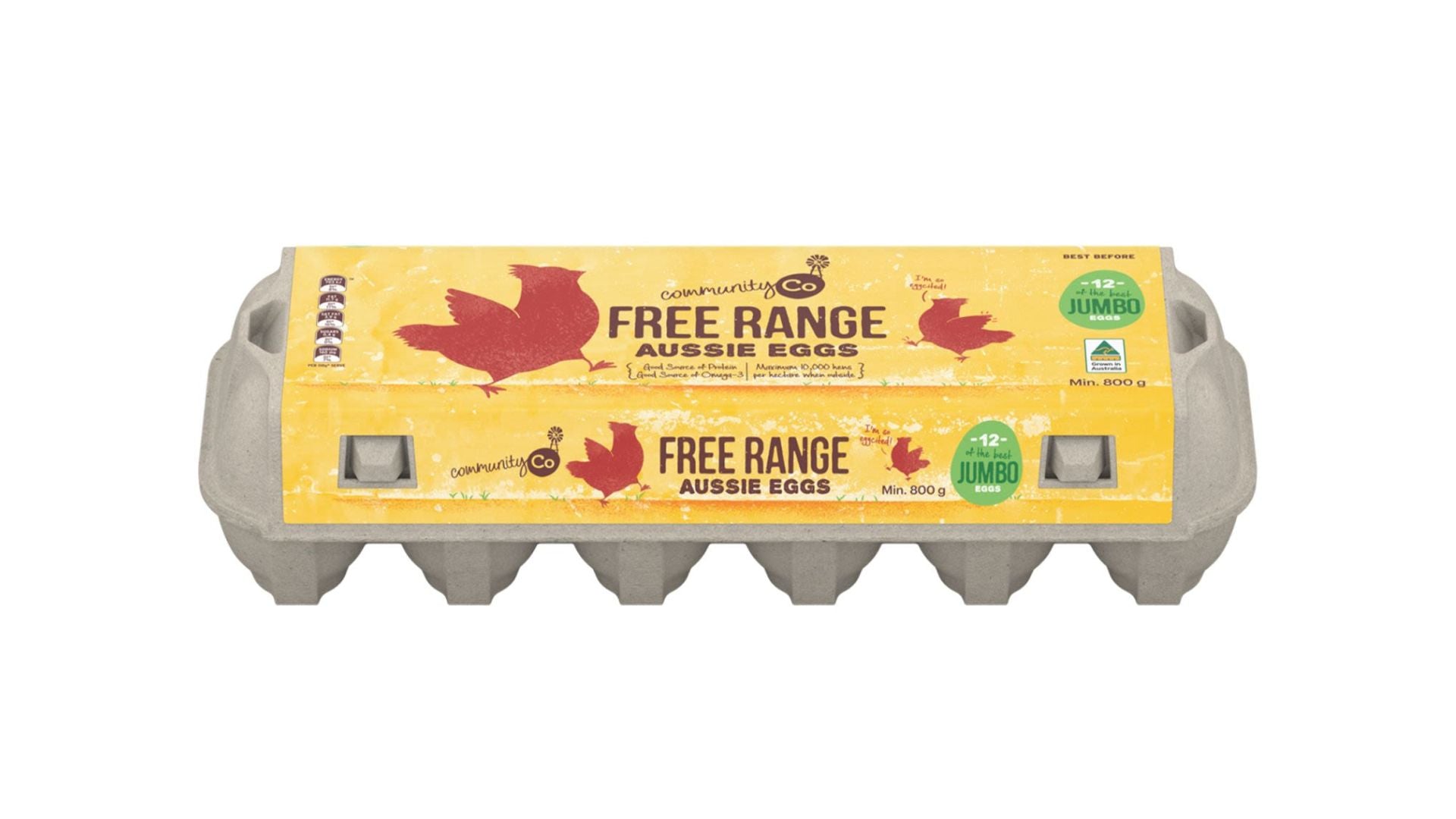 Community Co Free Range Jumbo Eggs 12pk 800g