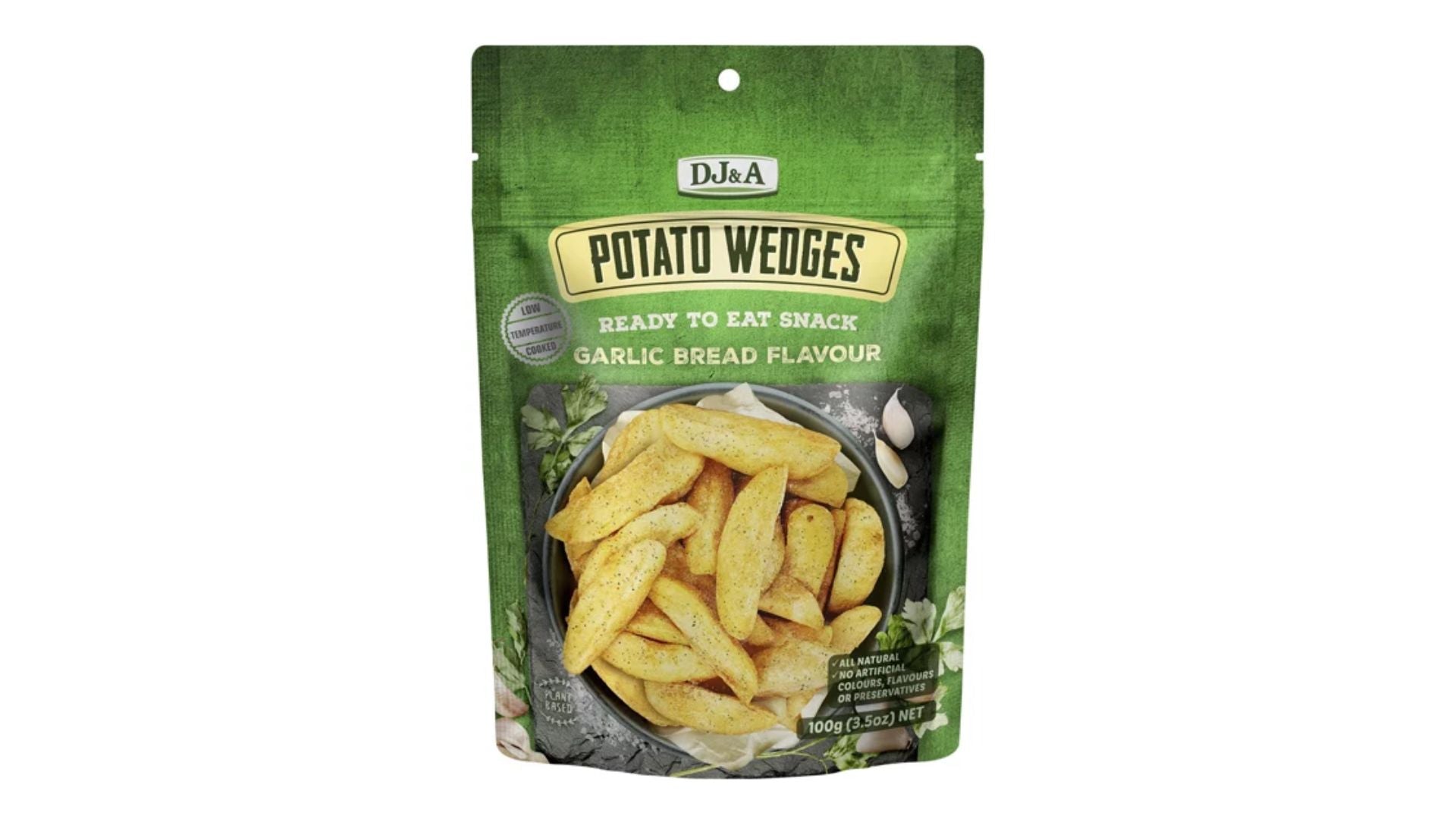 DJ&A Potato Wedges Garlic Bread Snack 100g