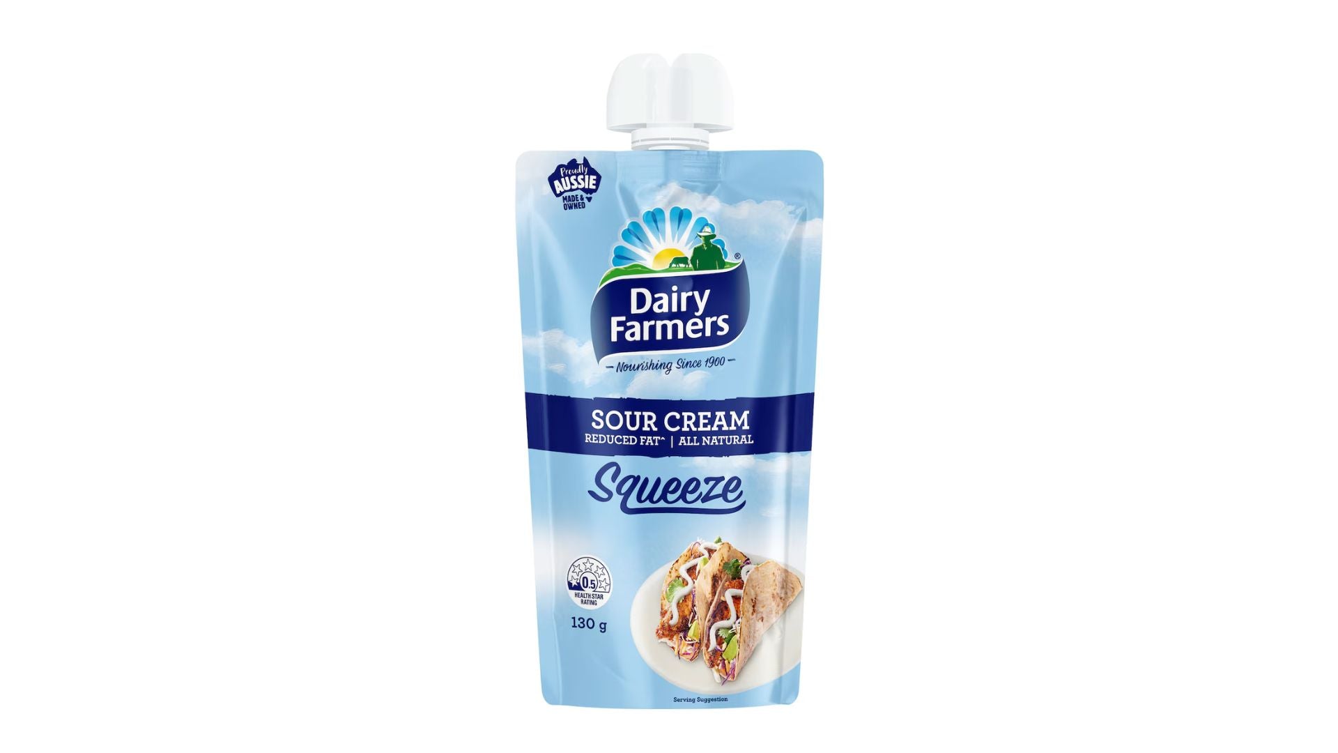 Dairy Farmers Squeeze Pouch Sour Cream 130g