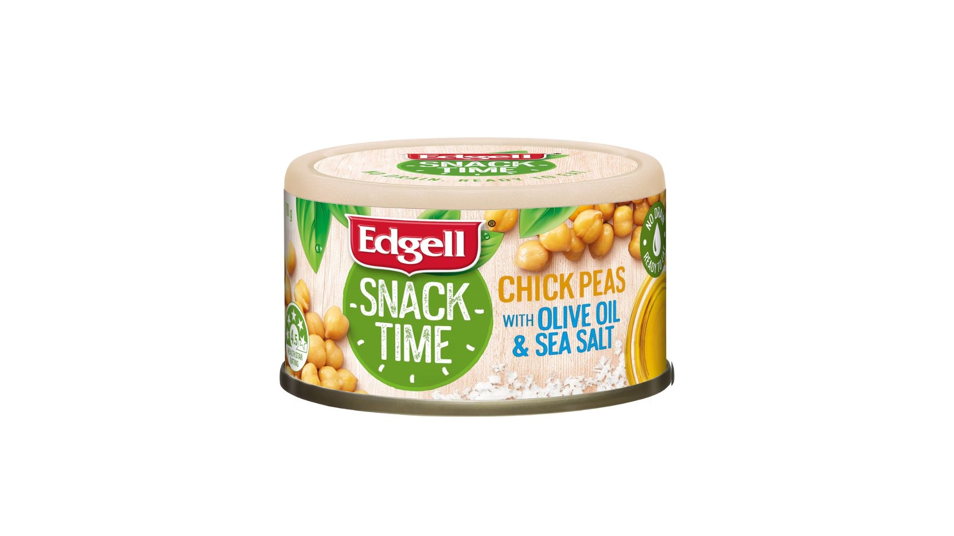 Edgell Snack Time Chickpeas With Olive Oil & Sea Salt 70g