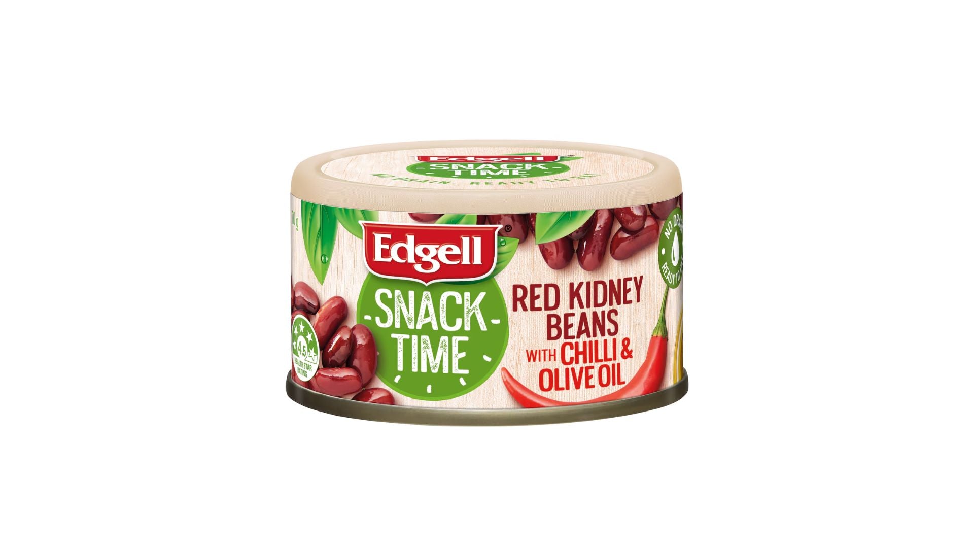 Edgell Snack Time Red Kidney Beans With Chilli & Olive Oil 70g