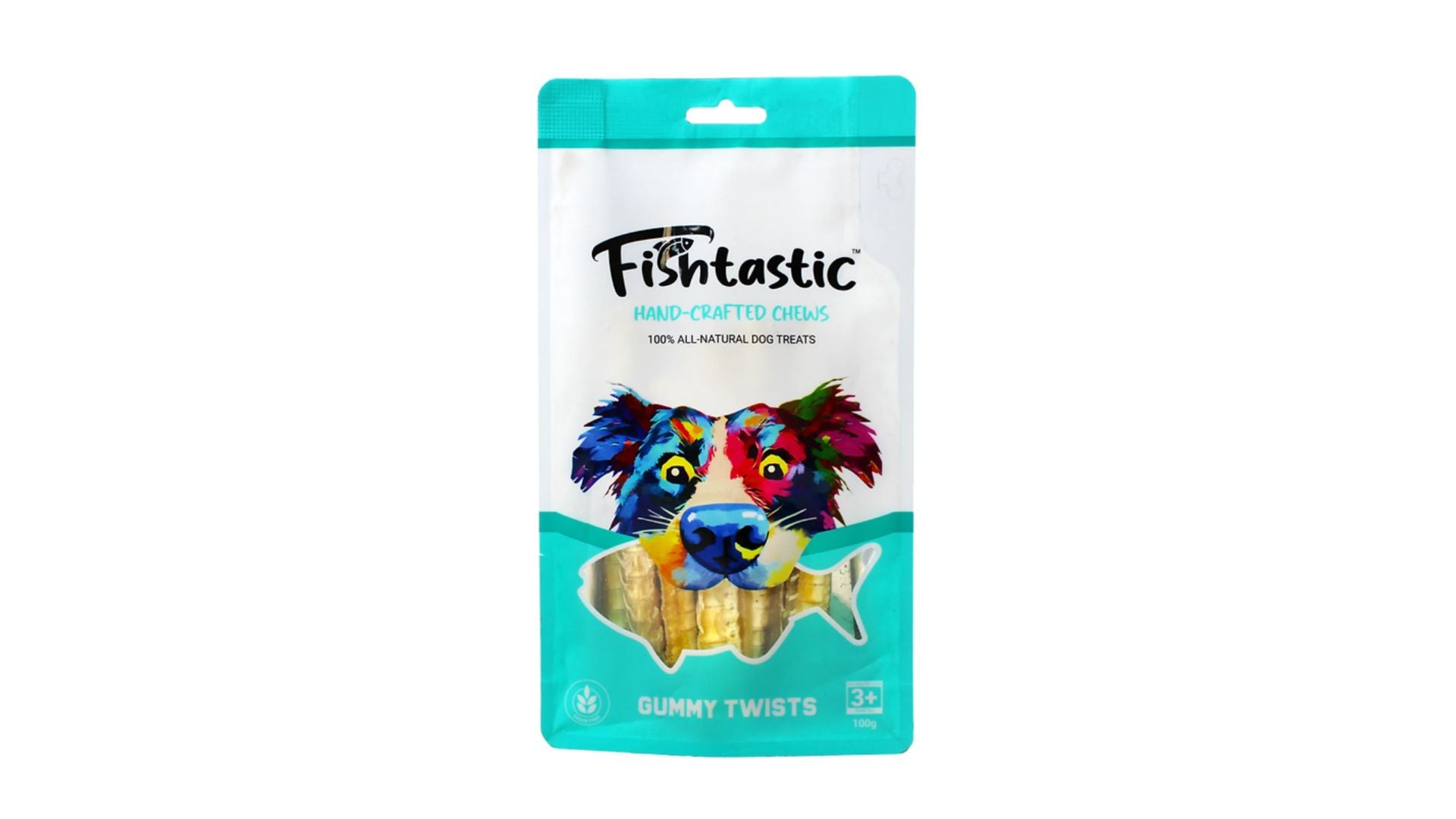 Fishtastic Dog Treats Gummy Twists Chew 100g