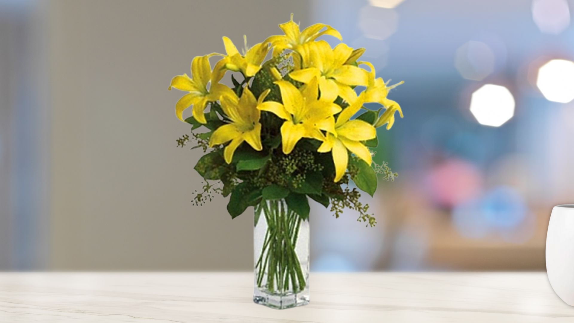 Fresh Yellow Oriental Lilies