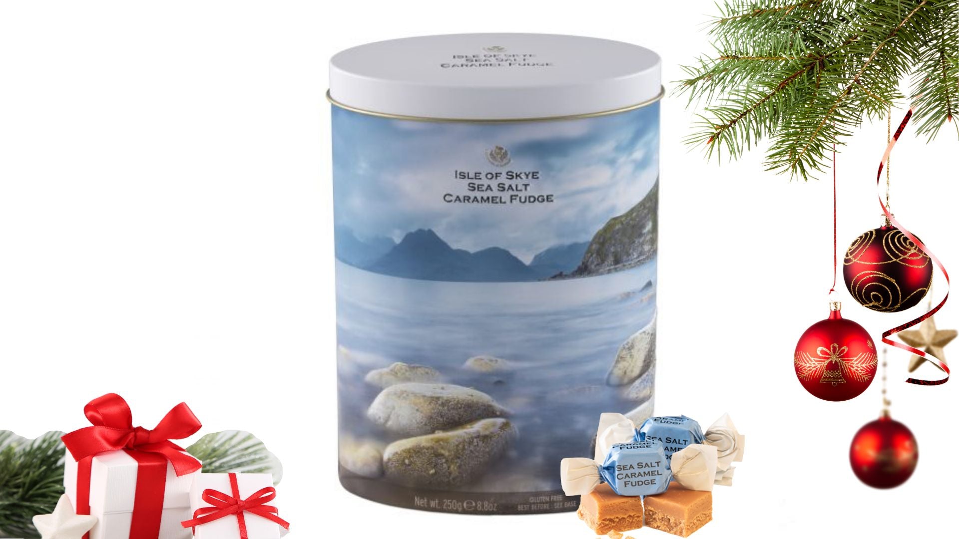 Gardiners Isle Of Skye Sea Salt Fudge Tin 250g