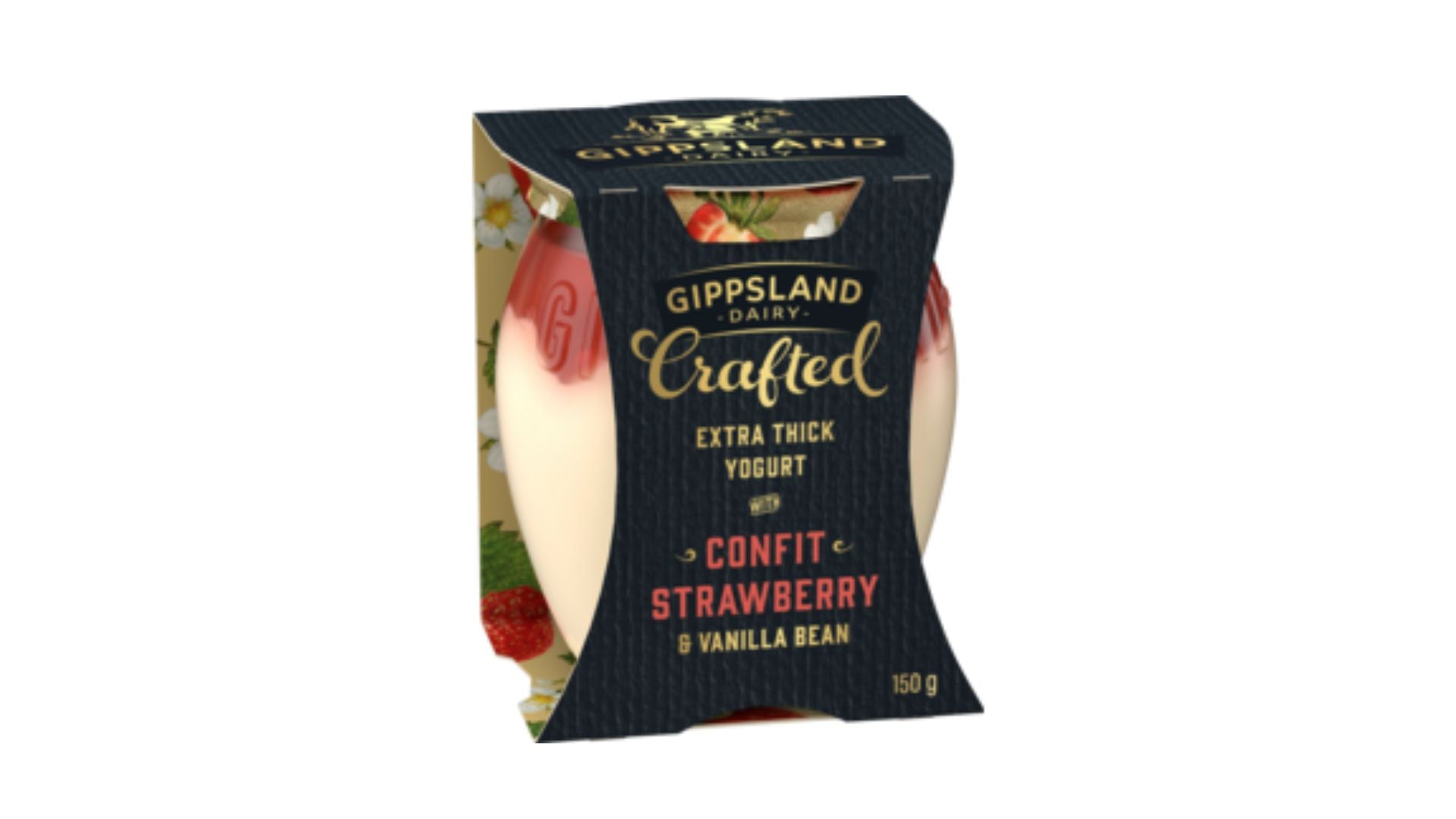 Gippsland Dairy Crafted Yogurt Confit Strawberry & Vanilla Bean 150g