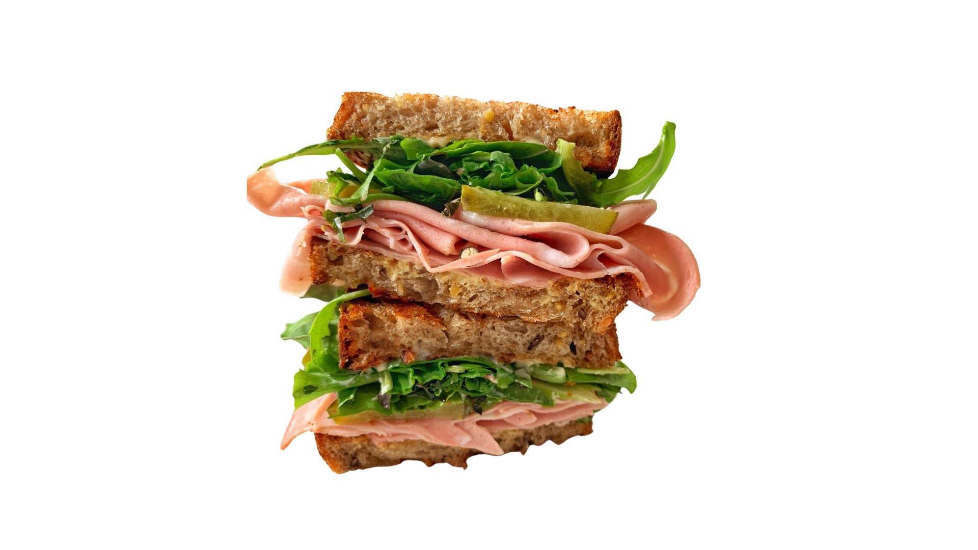 Good Food Fresh Sandwich Spicy Salami on Wholemeal