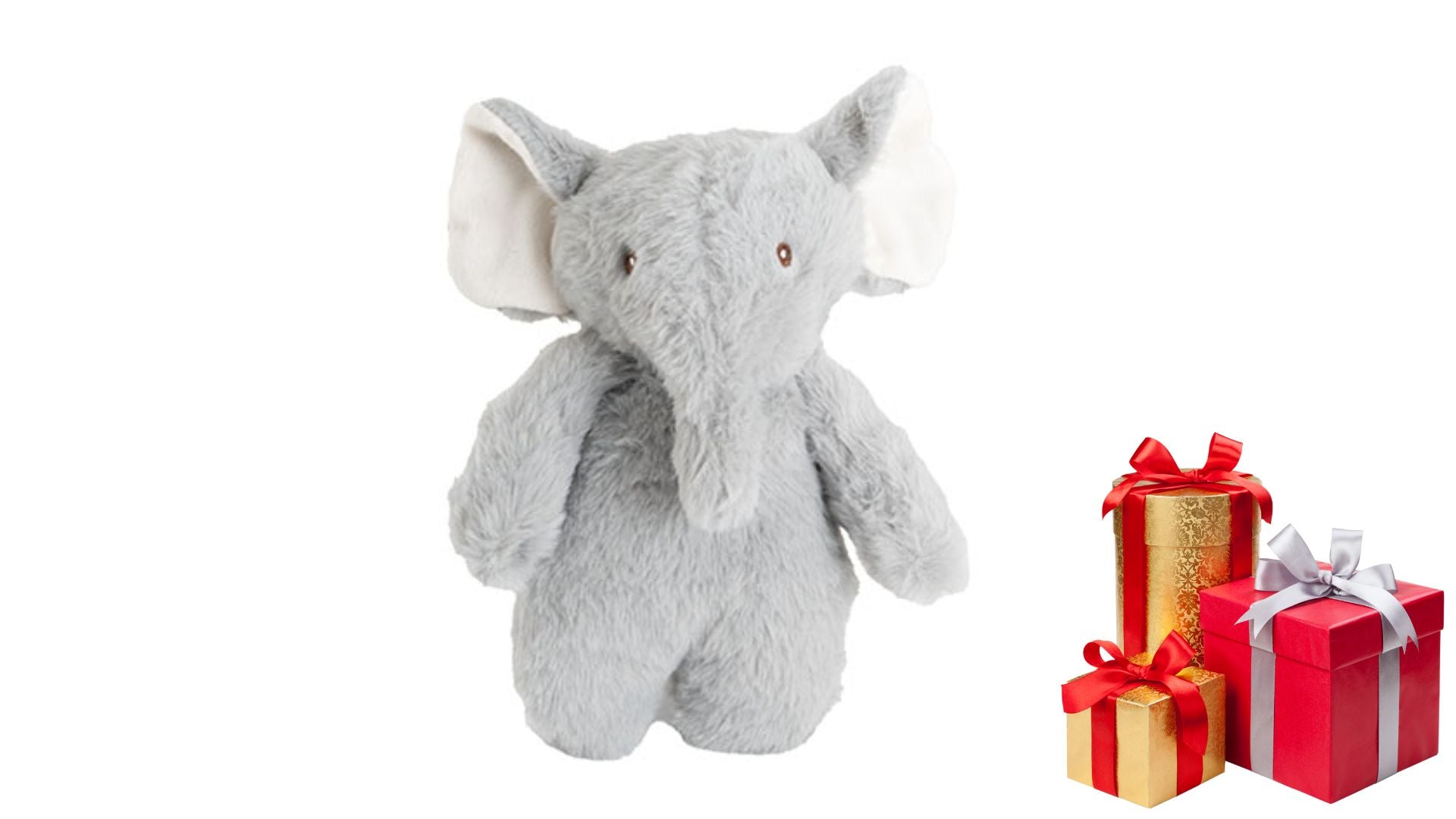 Hank Plush Toy Elephant Soft Grey (25cmH)