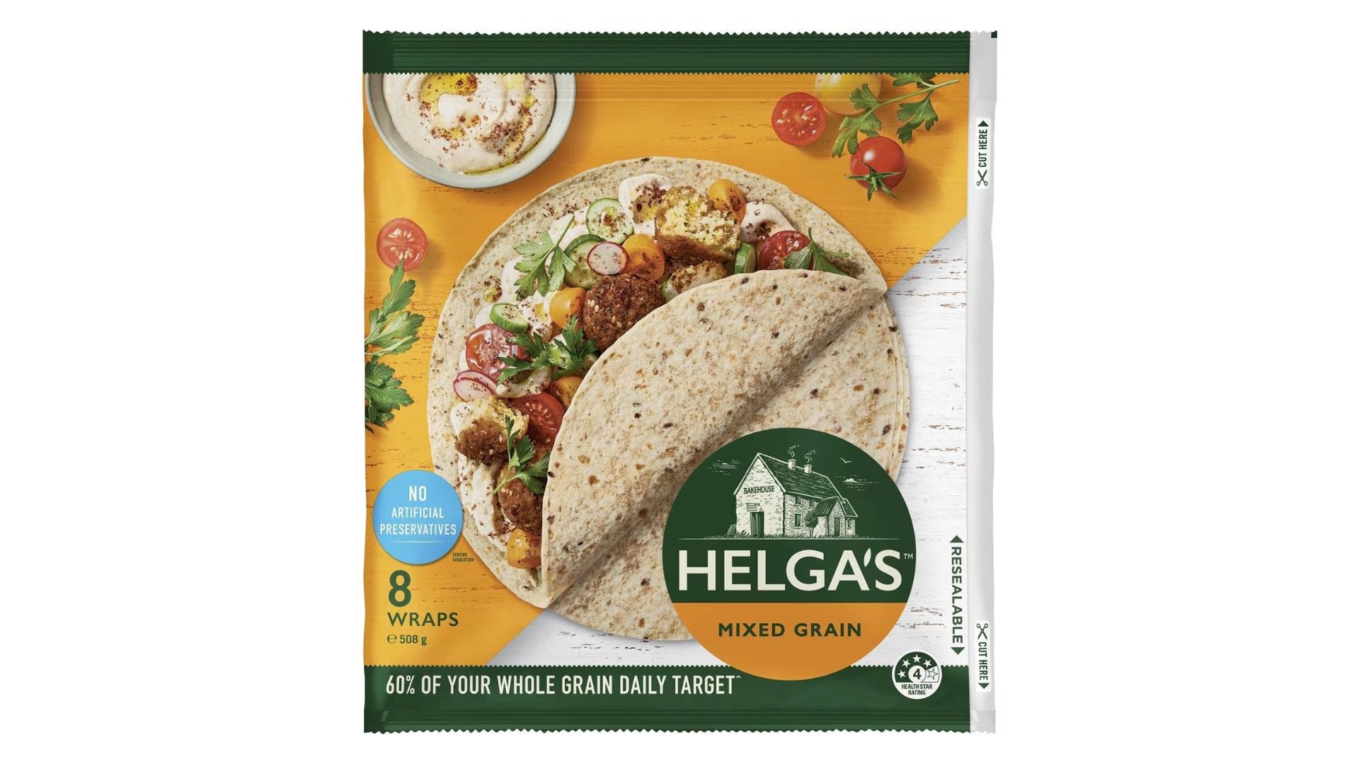 Helga's Mixed Grain Wraps 8pk