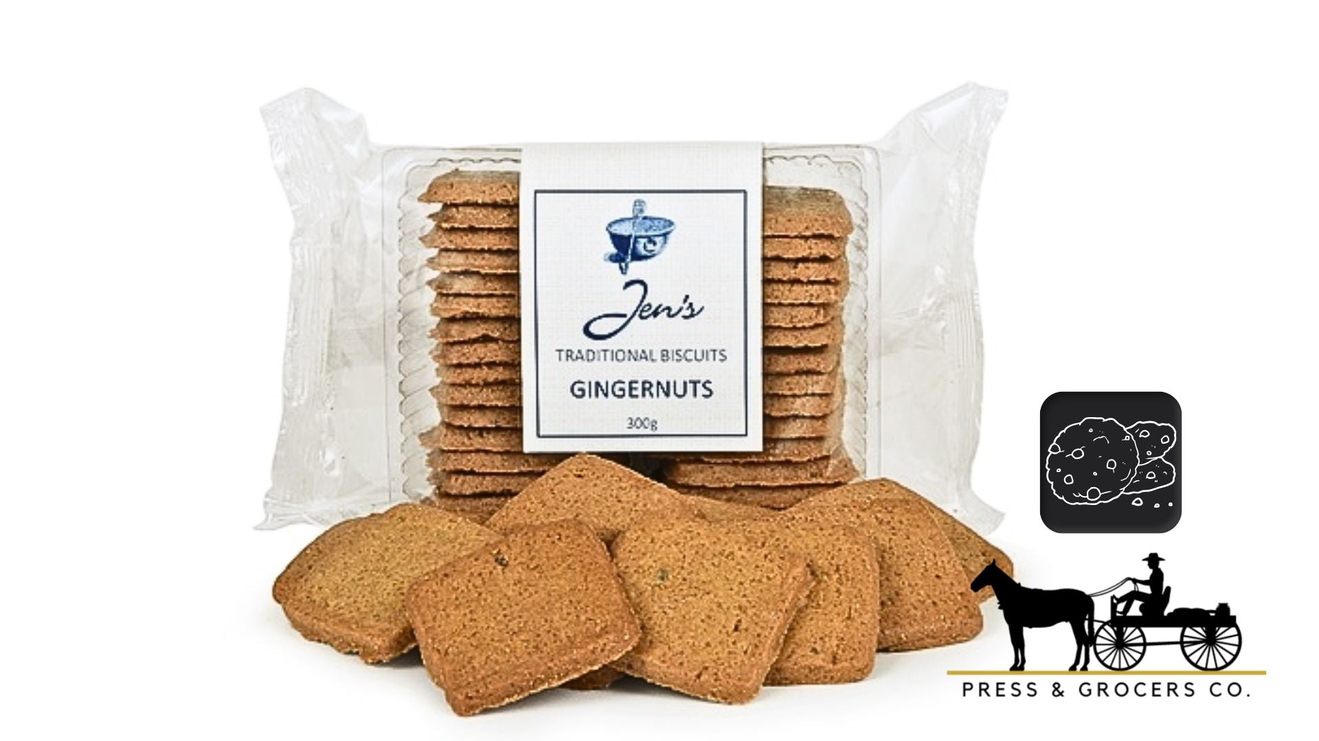 Jen's Traditional Biscuits Gingernuts 300g