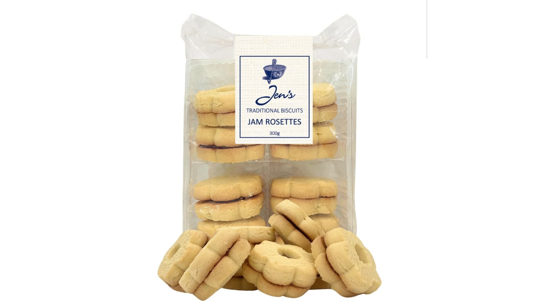Jen's Traditional Biscuits Jam Rosettes 300g