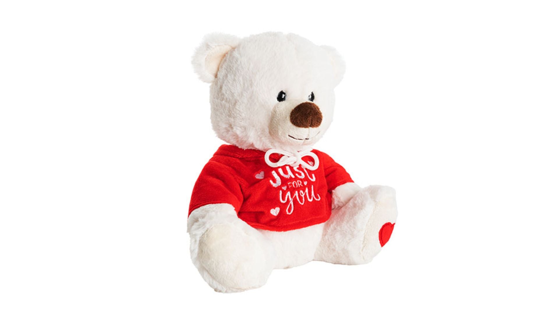 Just For You Teddy Bear Tom With Hoodie White (21cmST)