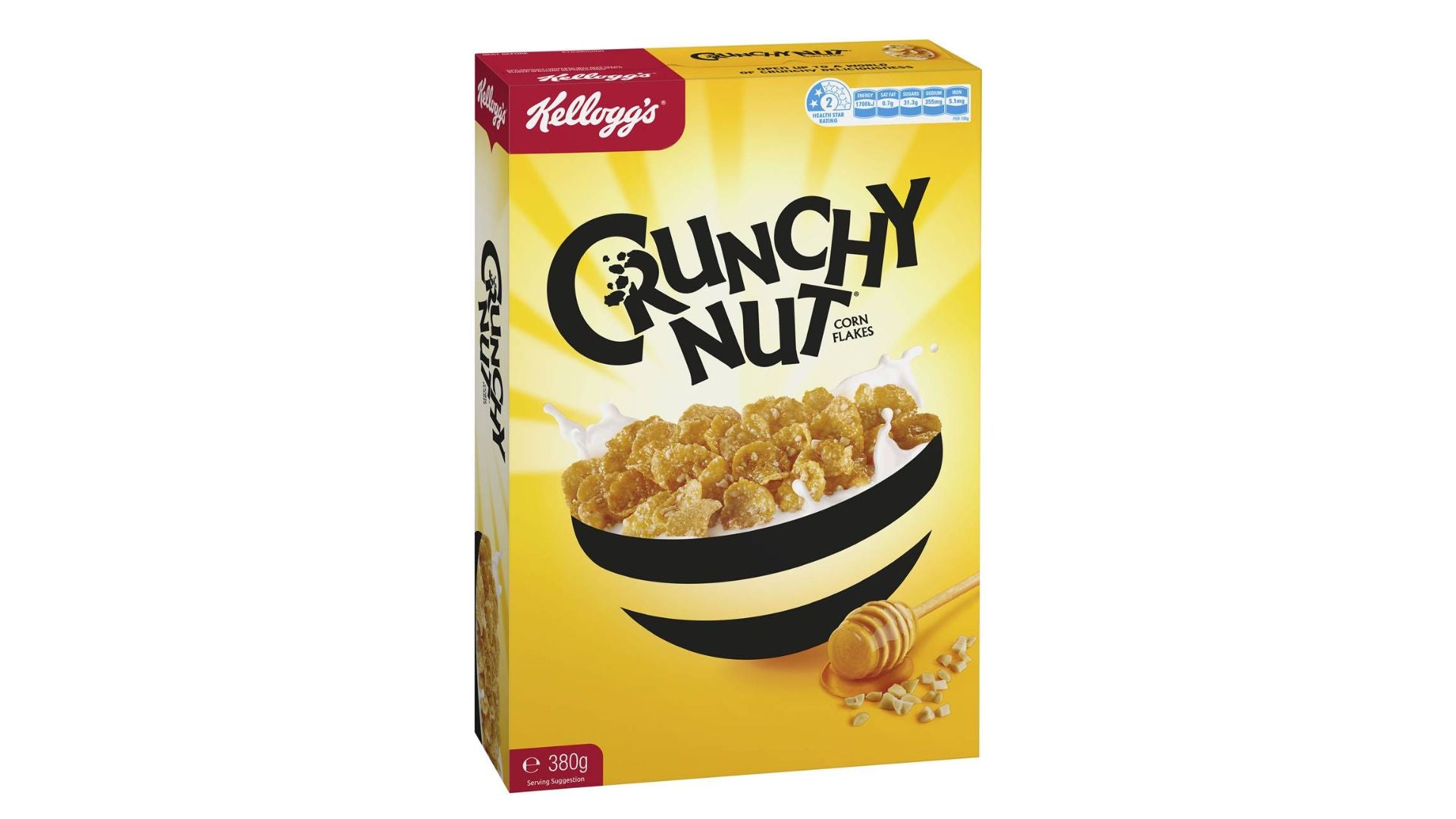 Kellogg's Crunchy Nut Corn Flakes Breakfast Cereal 380g