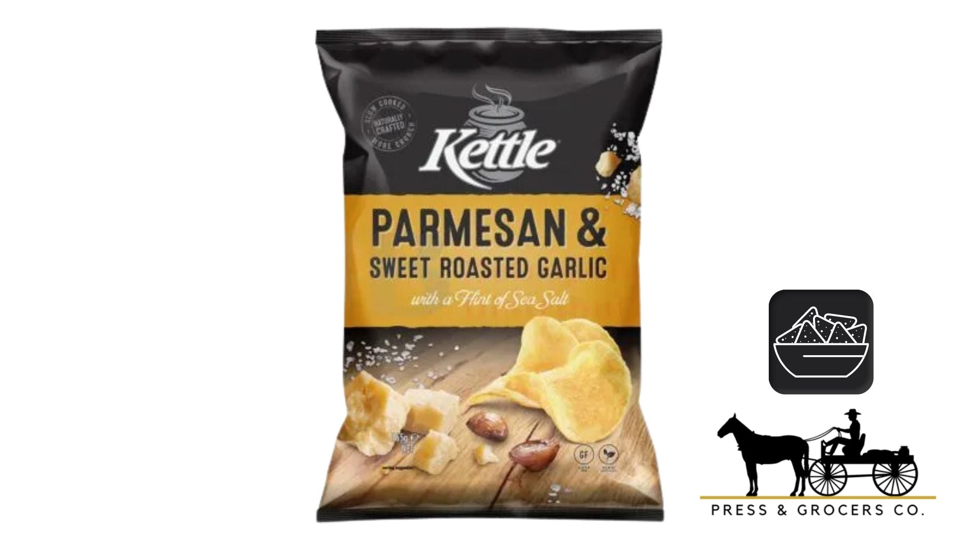 Kettle Parmesan & Sweet Roasted Garlic 165g