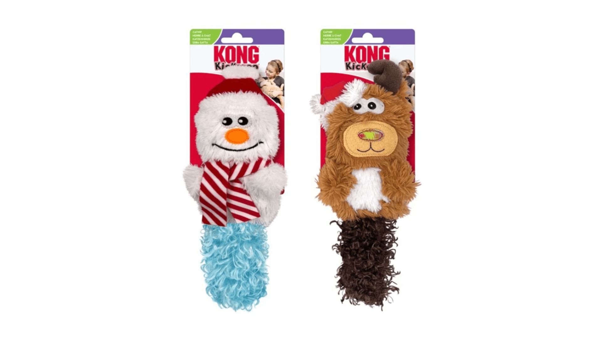 Kong Cat Holiday Kickeroo Character Assorted Ea