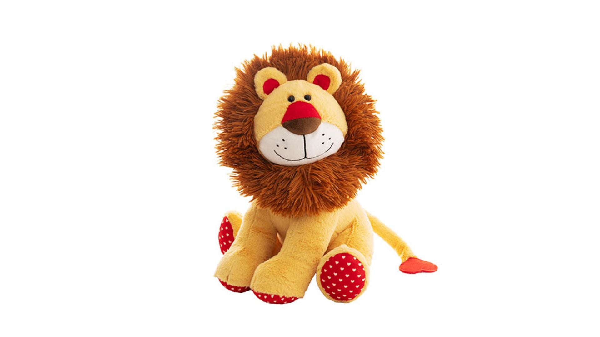 Larry the Love Lion Plush Toy Camel Brown (35cmST)