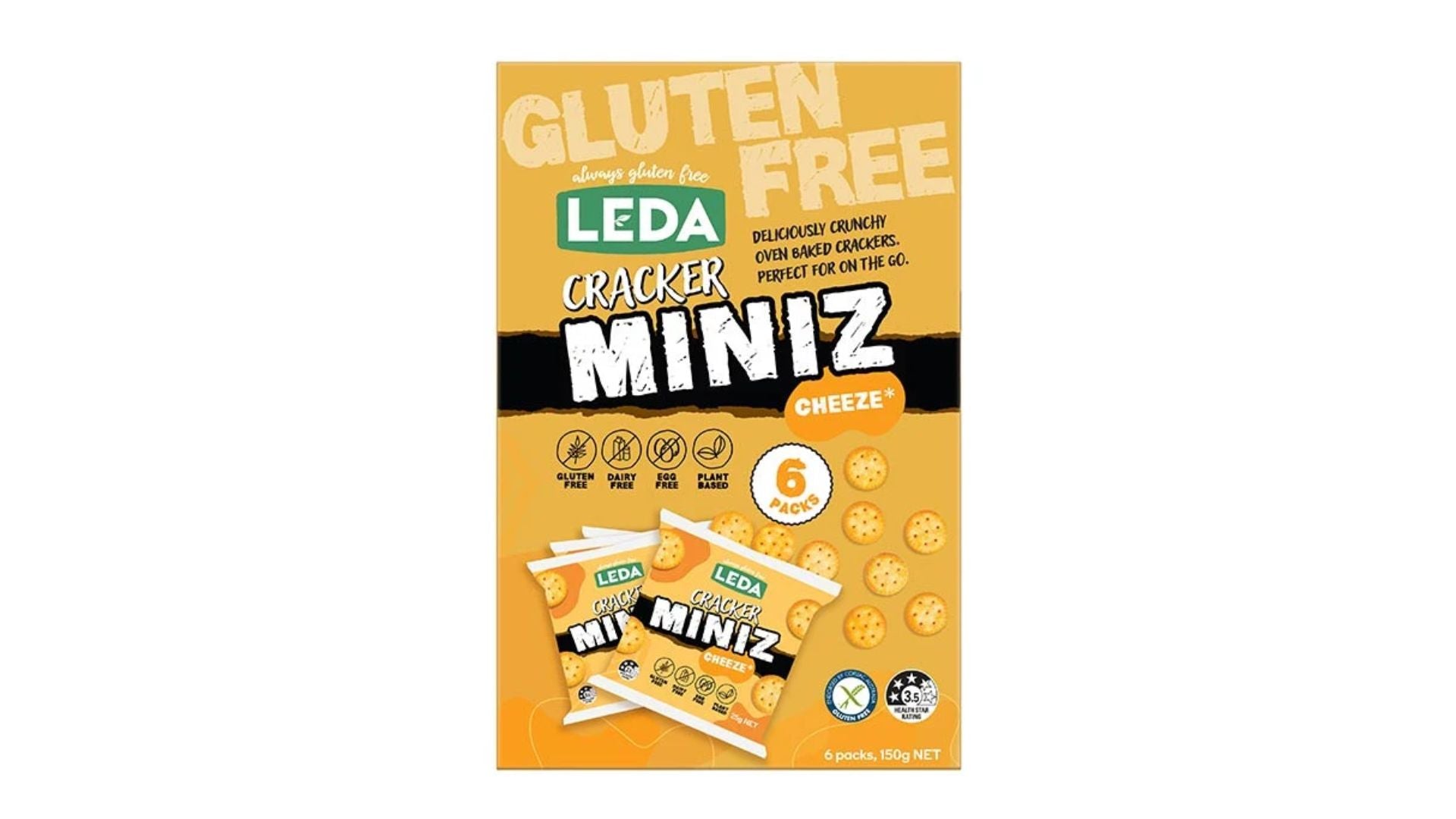 Leda Cracker Miniz Cheeze 6pk 150g