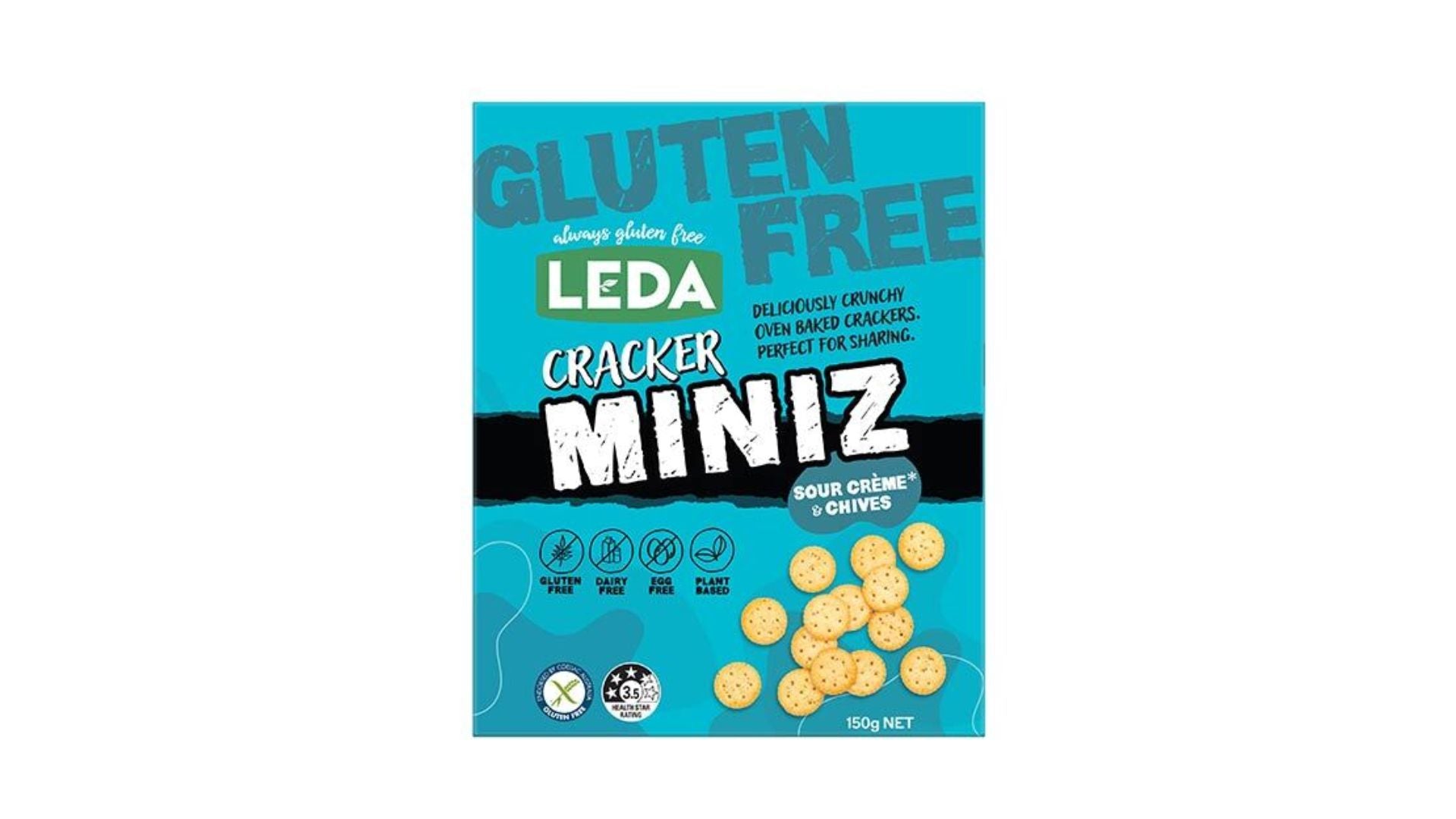 Leda Cracker Miniz Sour Creme Chives 6pk 150g