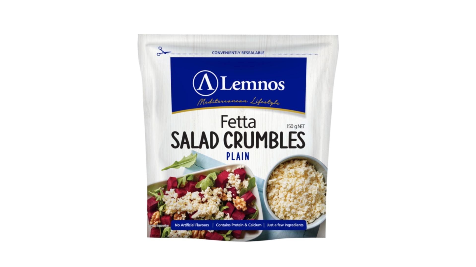 Lemnos Fetta Salad Crumbles Plain 150g