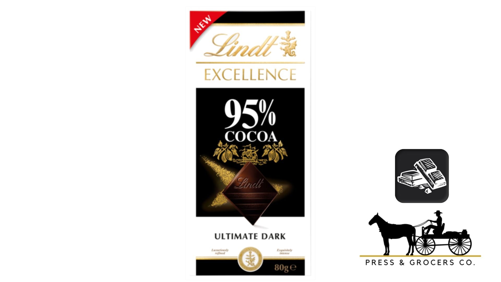 Lindt 95% Dark Chocolate Block 100g