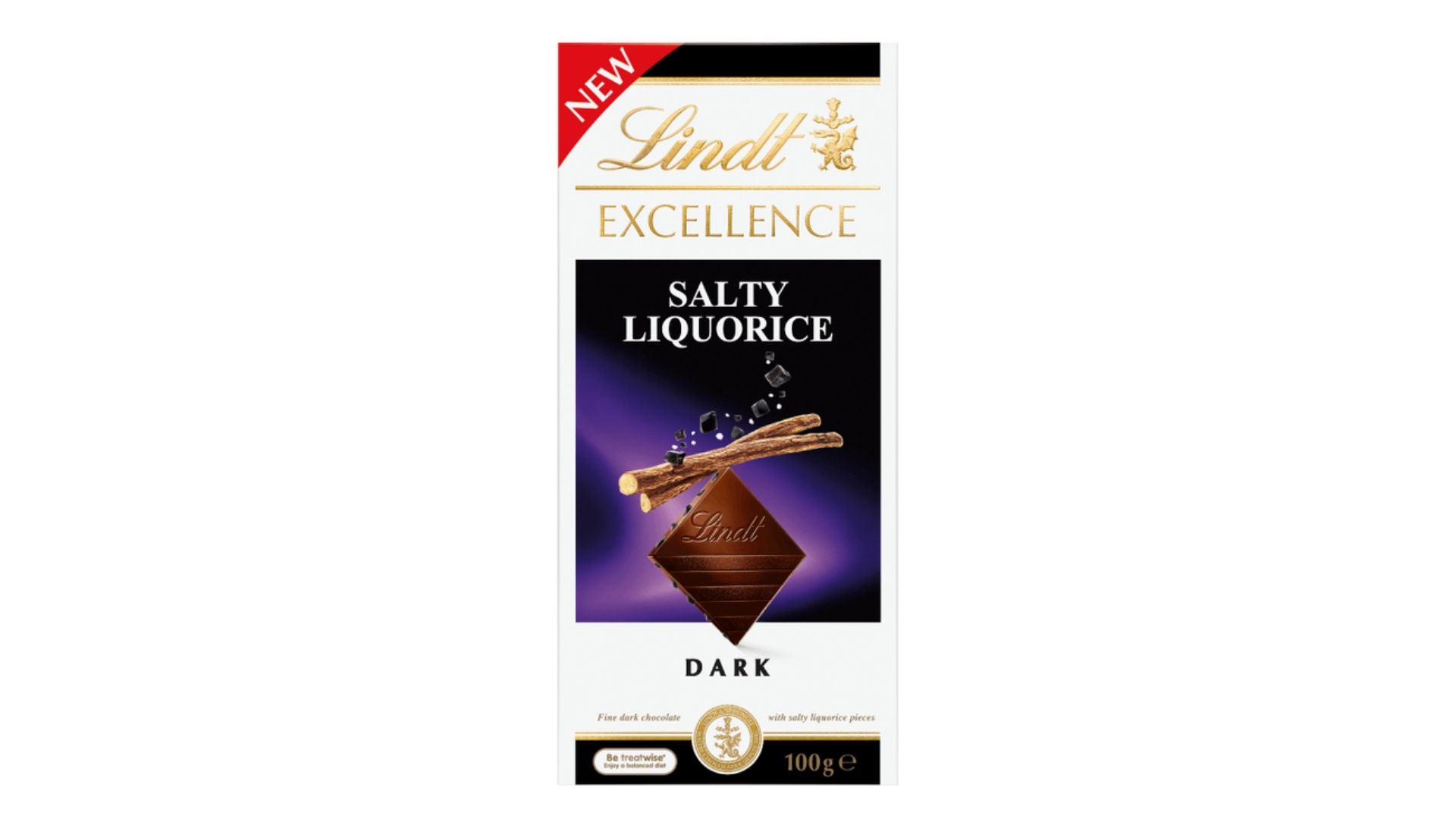 Lindt Dark Salty Liquorice Block 100g