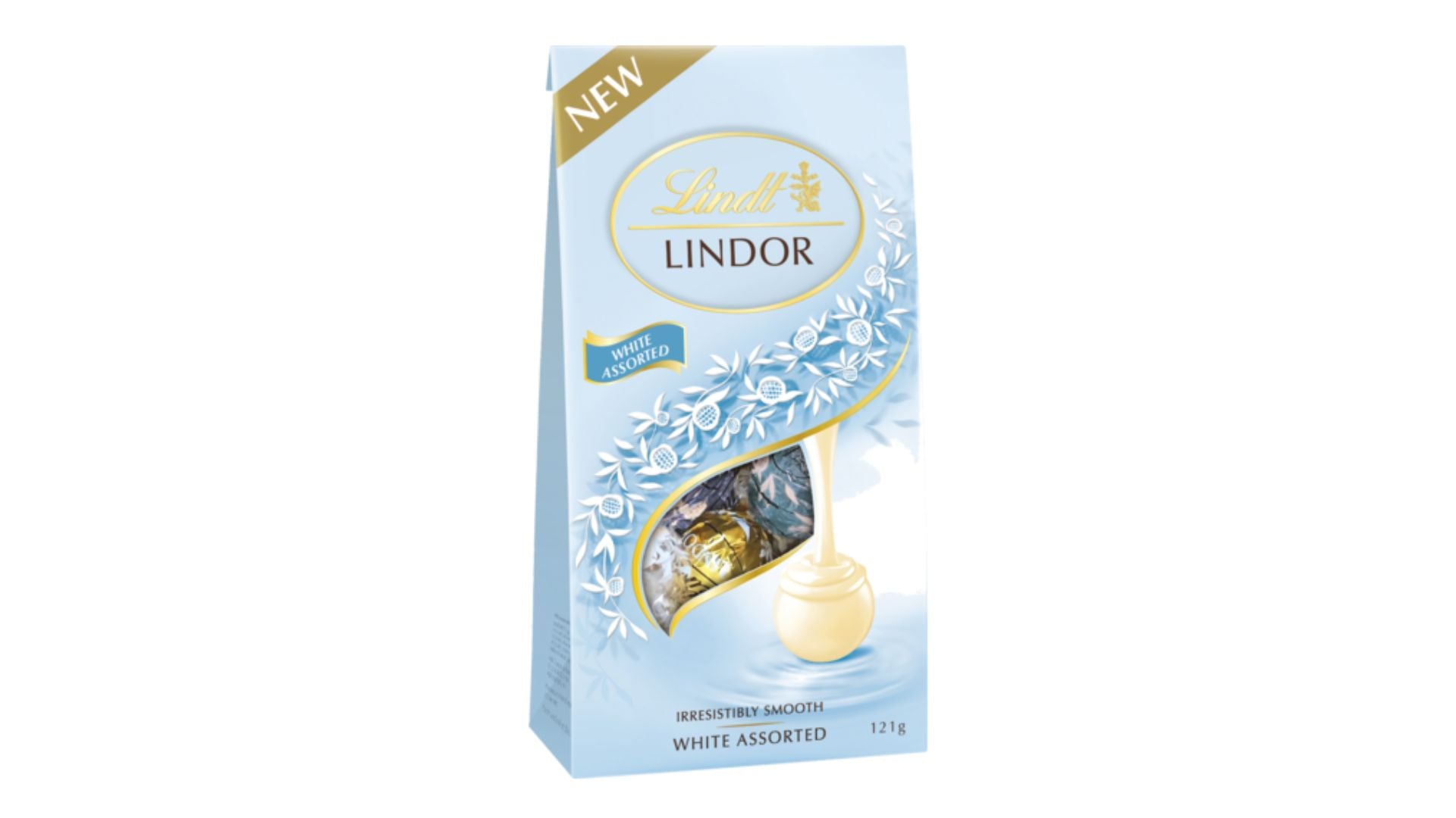 Lindt Lindor White Assorted Pouch 121g